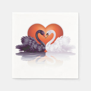 Servilleta De Papel Servilletas de papel de los cisnes blancos y