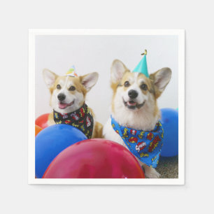 Servilleta De Papel Servilletas de papel de los Corgis del fiesta