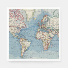 Servilleta De Papel Servilletas de papel de mapas antiguos