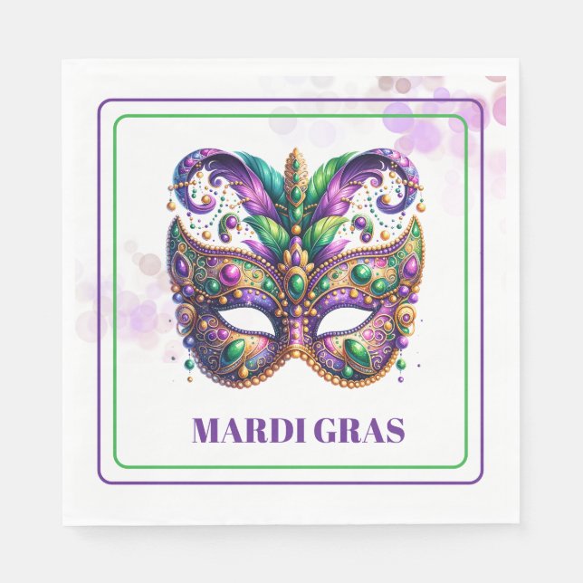 Servilleta De Papel Servilletas de papel de Mardi Gras (Anverso)