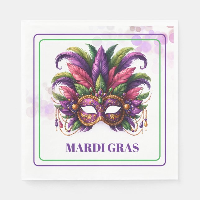 Servilleta De Papel Servilletas de papel de Mardi Gras (Anverso)
