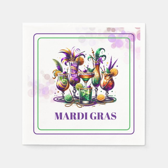 Servilleta De Papel Servilletas de papel de Mardi Gras (Anverso)
