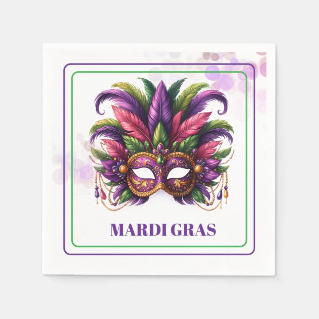 Servilleta De Papel Servilletas de papel de Mardi Gras (Anverso)