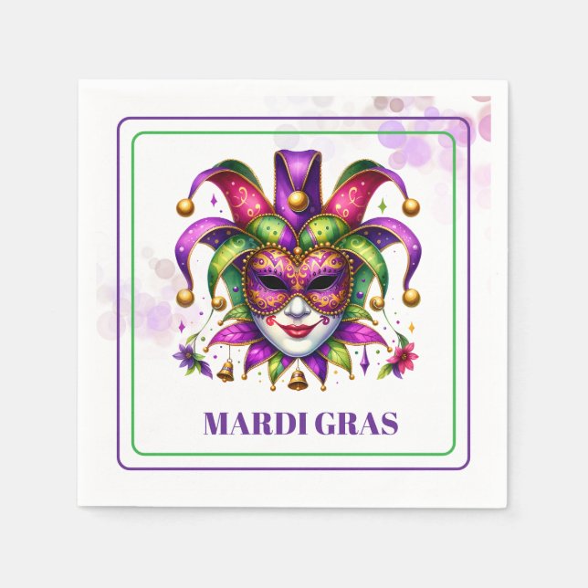 Servilleta De Papel Servilletas de papel de Mardi Gras (Anverso)