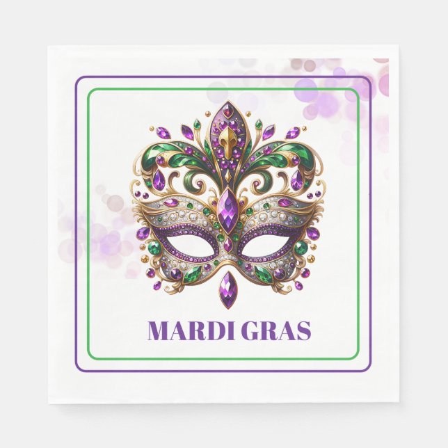 Servilleta De Papel Servilletas de papel de Mardi Gras (Anverso)