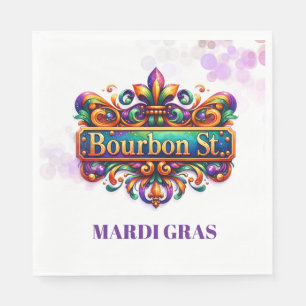 Servilleta De Papel Servilletas de papel de Mardi Gras