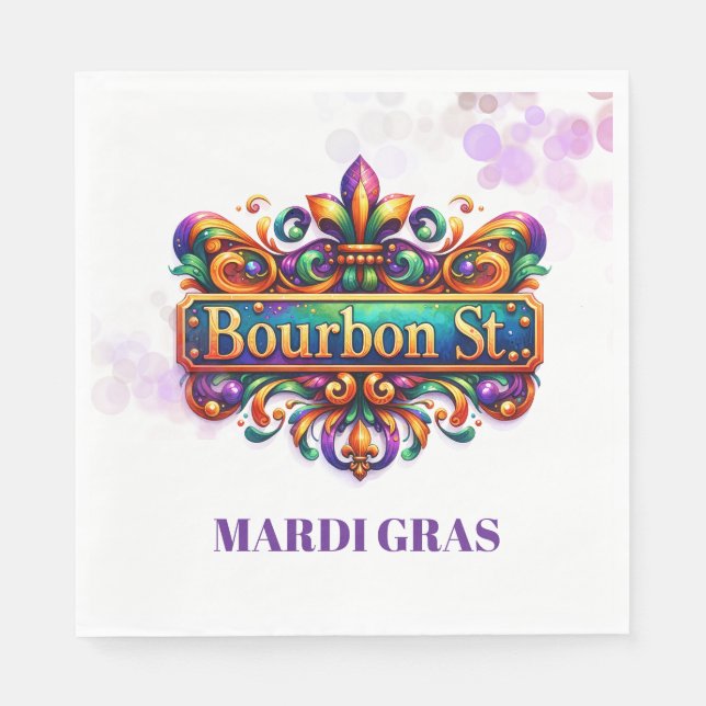 Servilleta De Papel Servilletas de papel de Mardi Gras (Anverso)