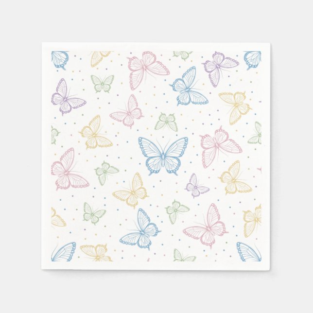 Servilleta De Papel Servilletas de Papel de Mariposa, Fiesta en el Jar (Anverso)