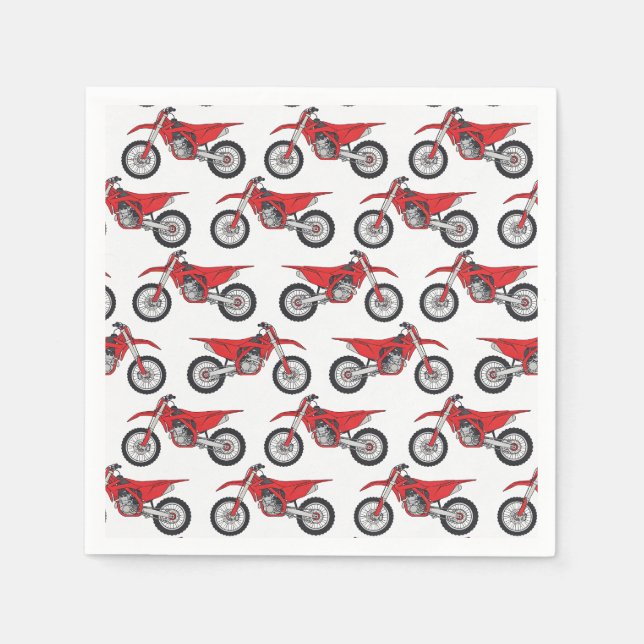 Servilleta De Papel Servilletas de papel de Motocross, Cumpleaños de c (Anverso)