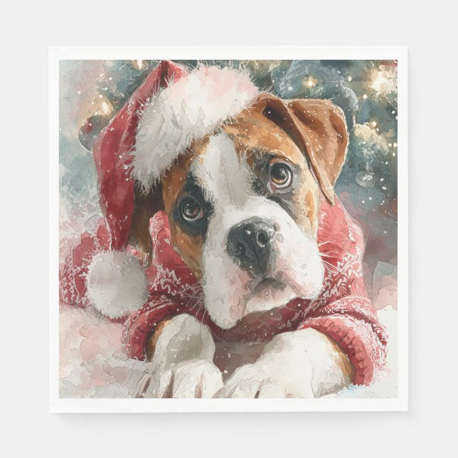 Servilleta De Papel Servilletas de papel de Navidad Boxer (Anverso)