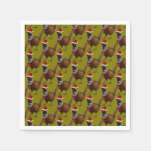 Servilletas de papel de Navidad con estampado de f