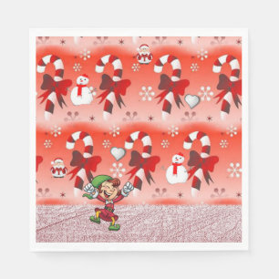 Servilleta De Papel Servilletas de papel de Navidad, Elfo