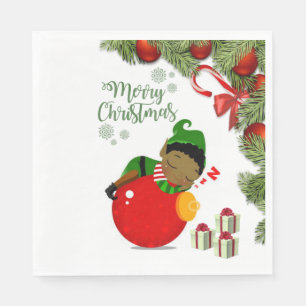 Servilleta De Papel Servilletas de papel de Navidad, Elfo