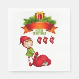 Servilleta De Papel Servilletas de papel de Navidad, Feliz Navidad