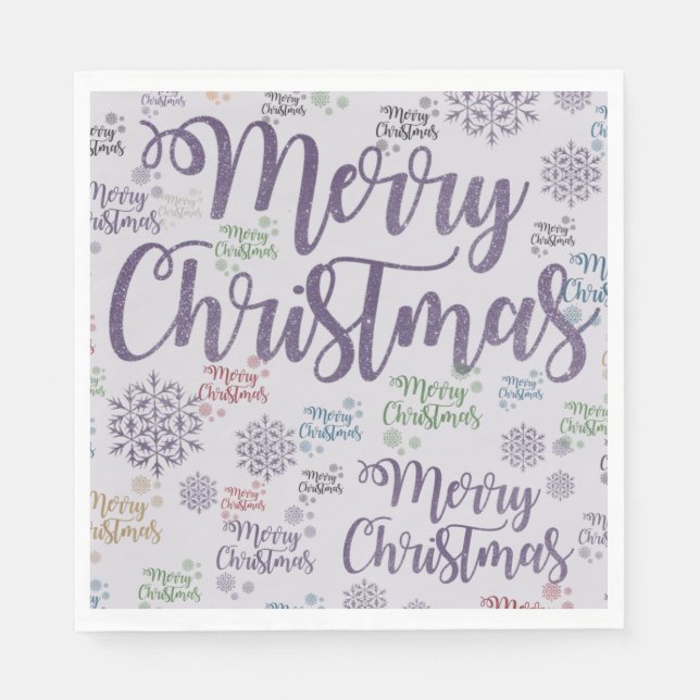 Servilleta De Papel Servilletas de papel de Navidad, Feliz Navidad (Anverso)