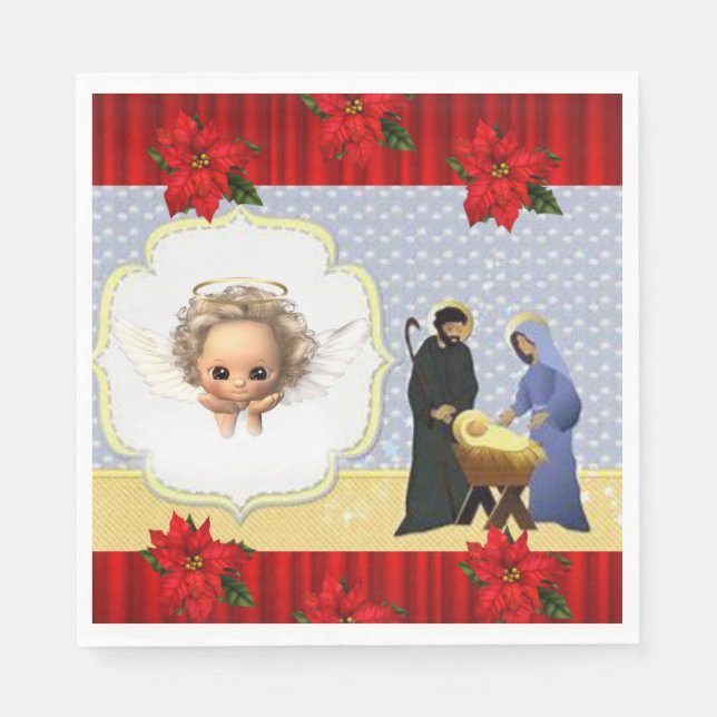 Servilleta De Papel Servilletas de papel de Navidad, Jesucristo (Anverso)