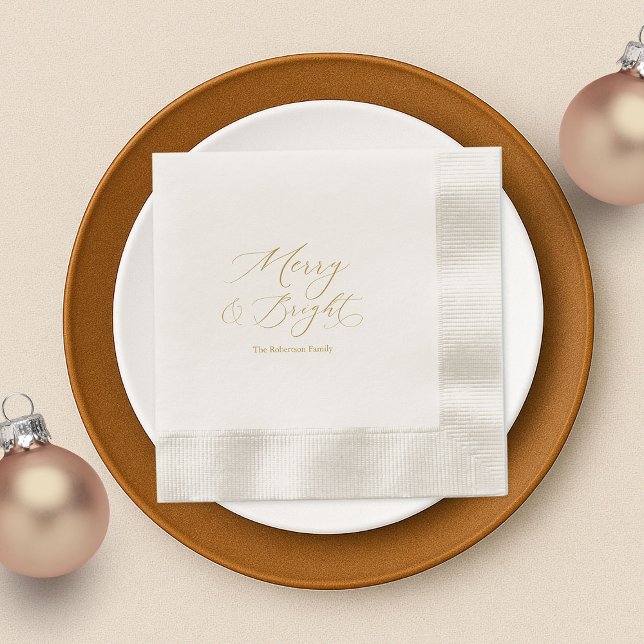Servilleta De Papel Servilletas de papel de Navidad Merry & Bright (Subido por el creador)