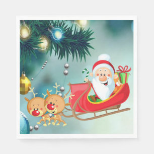 Servilleta De Papel Servilletas de papel de Navidad, Santa