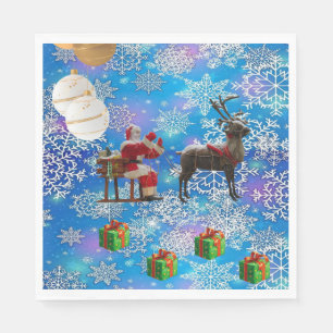 Servilleta De Papel Servilletas de papel de Navidad, Santa