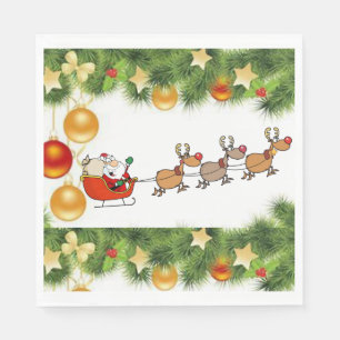 Servilleta De Papel Servilletas de papel de Navidad, Santa