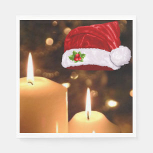 Servilleta De Papel Servilletas de papel de Navidad, Vela de Navidad