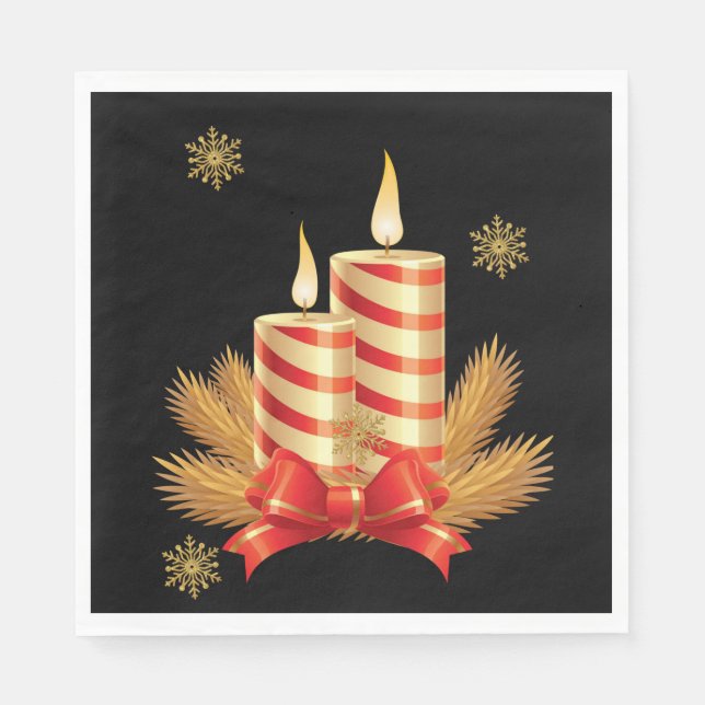 Servilleta De Papel Servilletas de papel de Navidad, Vela de Navidad (Anverso)