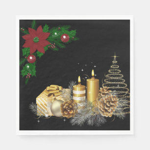 Servilleta De Papel Servilletas de papel de Navidad, Vela de Navidad