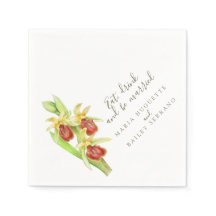 servilletas de papel de orquídeas de araña tempran