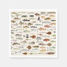 Servilletas de papel de peces, suministros para fi