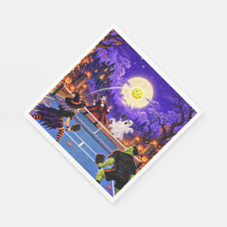 Servilleta De Papel Servilletas de papel de Pickleball de Halloween es