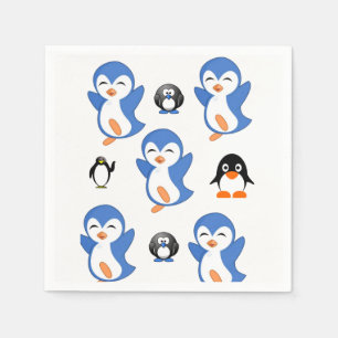 Servilleta De Papel Servilletas de papel de pingüino lindas