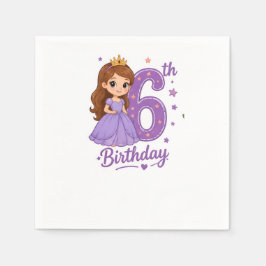 Servilleta De Papel Servilletas de papel de princesa para cumpleaños 6