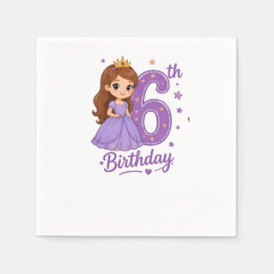 Servilleta De Papel Servilletas de papel de princesa para cumpleaños 6