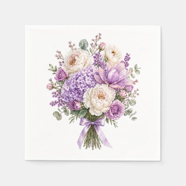 Servilleta De Papel Servilletas de papel de ramo floral (Anverso)