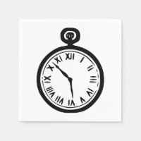 Servilletas de papel de reloj de bolsillo