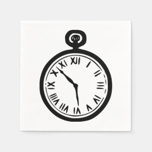 Servilleta De Papel Servilletas de papel de reloj de bolsillo
