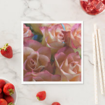 Servilletas de papel de rosas modernas