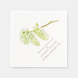 Servilleta De Papel servilletas de papel de sauce verde boda