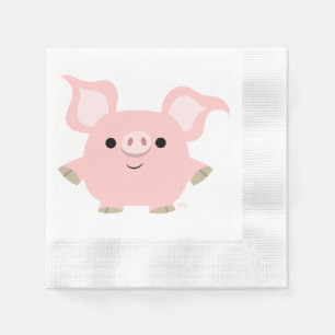 Servilleta De Papel Servilletas de papel de Shorty del cerdo lindo del