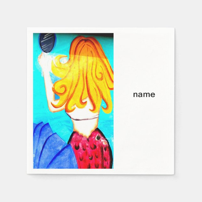 Servilleta De Papel servilletas de papel de sirena rubia (Anverso)