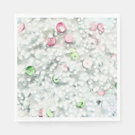 Servilleta De Papel Servilletas de papel de Slime con purpurina Blanca