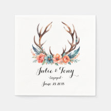 servilletas de papel de STAG & DEER WEDDING