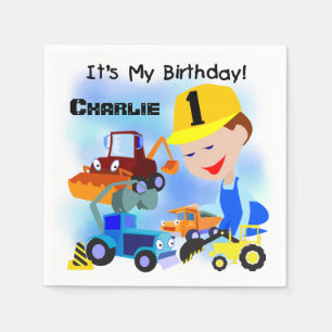 Servilleta De Papel Servilletas de papel del 1r cumpleaños de los