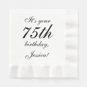 Servilleta De Papel Servilletas de papel del 75.o cumpleaños