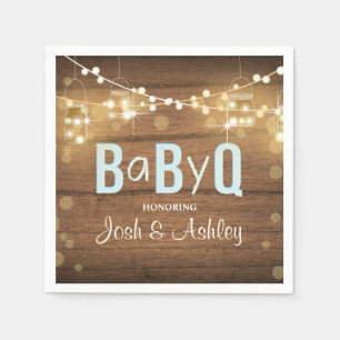 Servilleta De Papel Servilletas de papel del Bbq Baby Shower del Coed