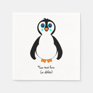 Servilleta De Papel Servilletas de papel del cóctel del pingüino