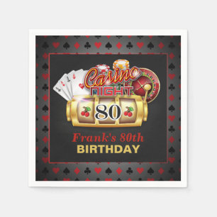 Servilleta De Papel Servilletas de papel del cumpleaños del casino -
