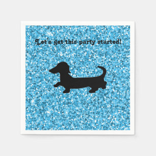 Servilleta De Papel Servilletas de papel del Dachshund azul del