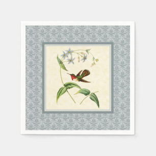 Servilleta De Papel Servilletas de papel del damasco azul centelleante