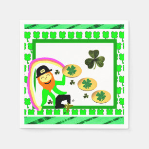 Servilleta De Papel Servilletas de papel del Día de San Patricio